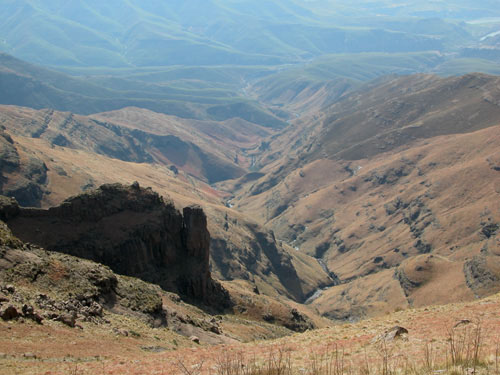 S&uuml;dafrika, Kwa Zulu Natal, Drakensberge, Buschmansmalereien, Escourt,Giants Castle, Anbear G&auml;stehaus