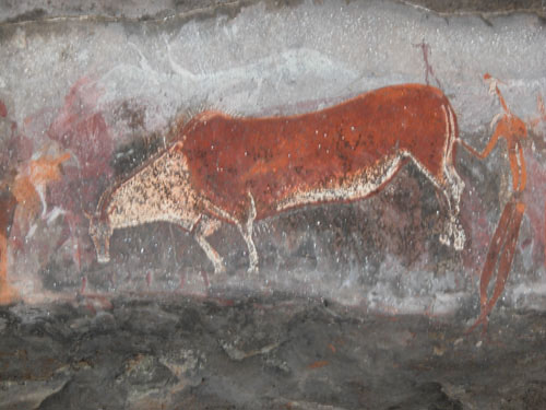 S&uuml;dafrika, Kwa Zulu Natal, Drakensberge, Giants Castle, Buschmansmalereien, Escourt, Anbear G&auml;stehaus