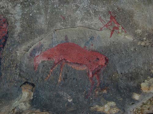 S&uuml;dafrika, Kwa Zulu Natal, Drakensberge, Giants Castle, Buschmansmalereien, Escourt, Anbear G&auml;stehaus