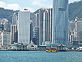 Avenue of Stars -  Kowloon. Blick auf Hong Kong Island
