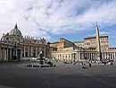 Piazza San Pietro, der 340 mal 240 Meeter gro&szlig;e Petersplatz