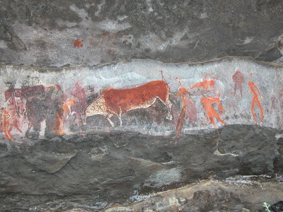 Buschmannsmalereien in Kamberg - Drakensberge - Südafrika