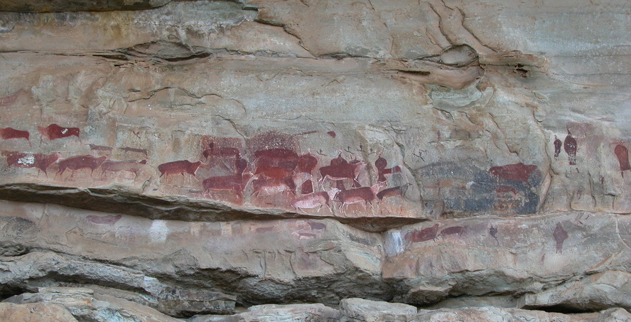 Buschmannsmalereien in Kamberg - Drakensberge - Südafrika