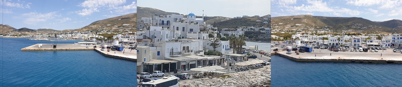 Paros - Ausblick von Fähre - Inselhopping Kykladen in Griechenland 