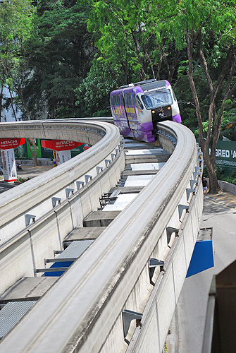 Kuala Lumpur hat ein effizientes Monorail system