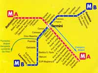Rom Metro Linie A Linie B Metropolitana Subway in Rom